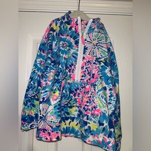 Lilly pulitzer pull over jacket girls size large 8-10